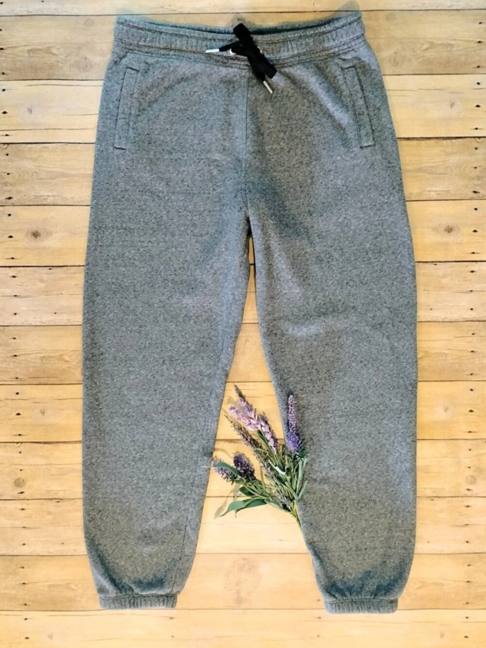 Calvin Klein Performance Fleece Lined Joggers M Gray Elastic Drawstring Waist